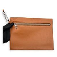 Hammock Large Brown Shoulder Bag in Calfskin, Silver hardware