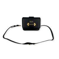 Cahier Belt Bag Black in Calfskin, Gold hardware