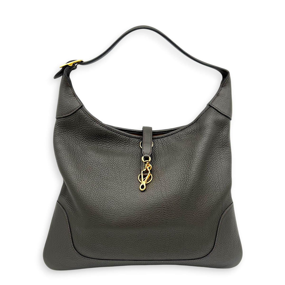 Trim 38 Ebene Tote Bag in Clemence, Gold hardware