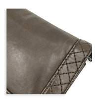 Boy Reverso Brown Wallet On Chain in Calfskin, Ruthenium hardware