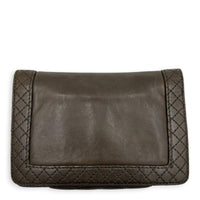 Boy Reverso Brown Wallet On Chain in Calfskin, Ruthenium hardware