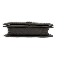 Boy Reverso Brown Wallet On Chain in Calfskin, Ruthenium hardware