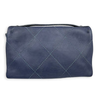 CC Shoulder Bag Small Blue in Lambskin, Silver hardware