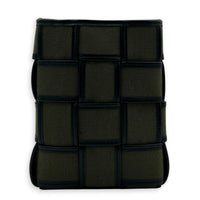 Cassette Vertical Green Crossbody Bag in Canvas, Silver hardware