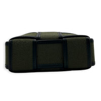 Cassette Vertical Green Crossbody Bag in Canvas, Silver hardware