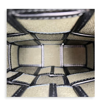 Cassette Vertical Green Crossbody Bag in Canvas, Silver hardware