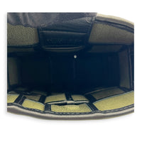 Cassette Vertical Green Crossbody Bag in Canvas, Silver hardware