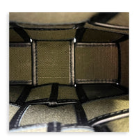 Cassette Vertical Green Crossbody Bag in Canvas, Silver hardware