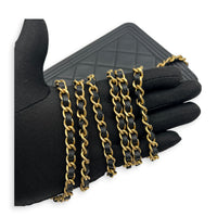 Boy Wallet On Chain Black in Lambskin, Gold hardware