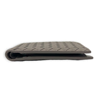 Intrecciato Grey Wallet in Intrecciato Leather, Silver hardware