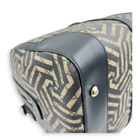 GG Caleido Beige Ebony Duffle Bag in Coated Canvas, Silver hardware