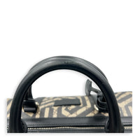 GG Caleido Beige Ebony Duffle Bag in Coated Canvas, Silver hardware