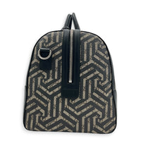 GG Caleido Beige Ebony Duffle Bag in Coated Canvas, Silver hardware