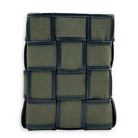 Cassette Vertical Khaki Crossbody Bag in Canvas,  hardware