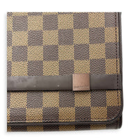 Tribeca Shoulder Bag Brown in Monogram Coated Canvas, Gold hardware