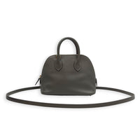 Bolide Mini Gris Etain Top Handle Bag in Evercolor, Gold hardware
