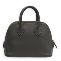 Bolide Mini Gris Etain Top Handle Bag in Evercolor, Gold hardware