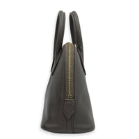 Bolide Mini Gris Etain Top Handle Bag in Evercolor, Gold hardware