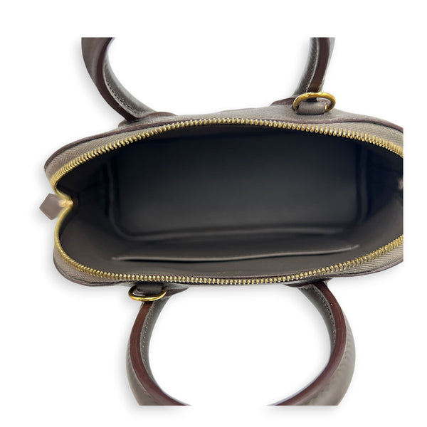 Bolide Mini Gris Etain Top Handle Bag in Evercolor, Gold hardware