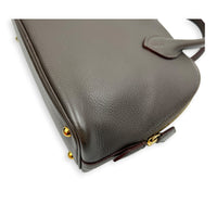 Bolide Mini Gris Etain Top Handle Bag in Evercolor, Gold hardware