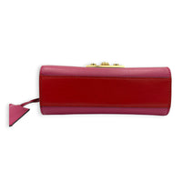 Padlock Small Red/Pink Shoulder Bag in Calfskin, Gold hardware