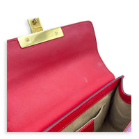 Padlock Small Red/Pink Shoulder Bag in Calfskin, Gold hardware