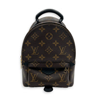Palm Springs Backpack Mini Monogram in Monogram Coated Canvas, Gold hardware