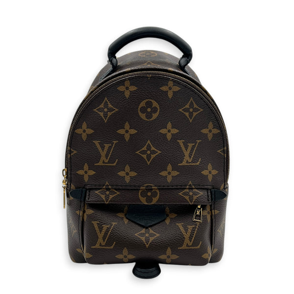 Palm Springs Backpack Mini Monogram in Monogram Coated Canvas, Gold hardware