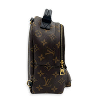 Palm Springs Backpack Mini Monogram in Monogram Coated Canvas, Gold hardware