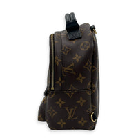 Palm Springs Backpack Mini Monogram in Monogram Coated Canvas, Gold hardware