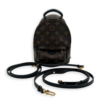 Palm Springs Backpack Mini Monogram in Monogram Coated Canvas, Gold hardware