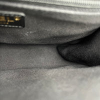 School Memory Black Shoulder Bag in Tweed, Gold hardware