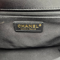 School Memory Black Shoulder Bag in Tweed, Gold hardware