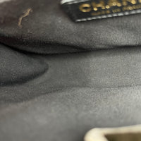 School Memory Black Shoulder Bag in Tweed, Gold hardware