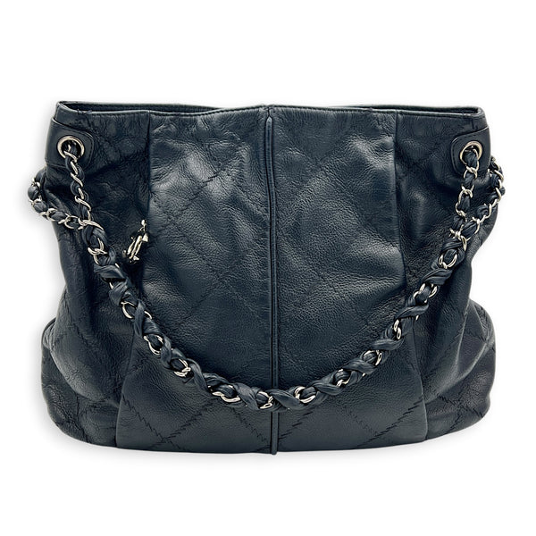 Ultra Stitch Blue (Retouched) Shoulder Bag in Calfskin, Silver hardware