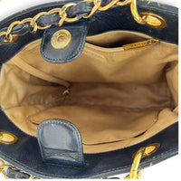 PST Black (recoloured) Tote Bag in Caviar Leather, Gold hardware