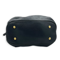 Mahina Black Top Handle Bag in Calfskin, Gold hardware