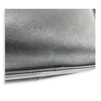 Travel Messenger Black in Saffiano Leather, Silver hardware
