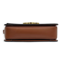 Teen Shoulder Bag Tan / Triomphe Canvas in Coated Canvas, Gold hardware
