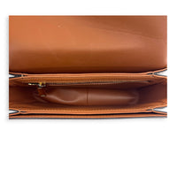Teen Shoulder Bag Tan / Triomphe Canvas in Coated Canvas, Gold hardware