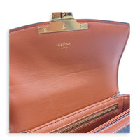 Teen Shoulder Bag Tan / Triomphe Canvas in Coated Canvas, Gold hardware
