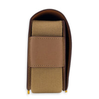 Geta Quebracho Crossbody Bag in Chevre Mysore, Gold hardware