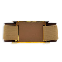 Geta Quebracho Crossbody Bag in Chevre Mysore, Gold hardware