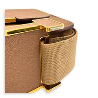 Geta Quebracho Crossbody Bag in Chevre Mysore, Gold hardware