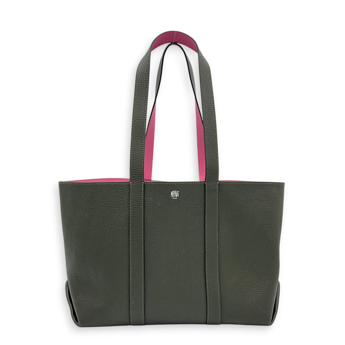 Duo Pink/Green Tote Bag in Calfskin