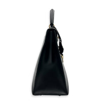 Sellier Kelly 32 Black Top Handle Bag in Box, Gold hardware