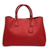 Galleria Top Handle Bag Red in Saffiano Leather, Gold hardware