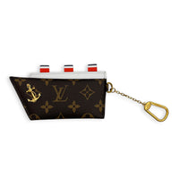 Cruise Card Holder Brown, Gold hardware