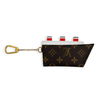Cruise Card Holder Brown, Gold hardware