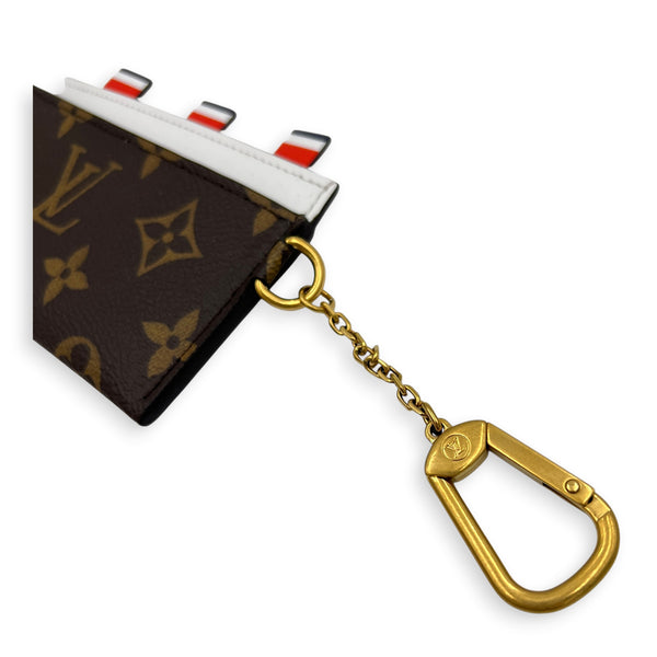 Cruise Card Holder Brown, Gold hardware